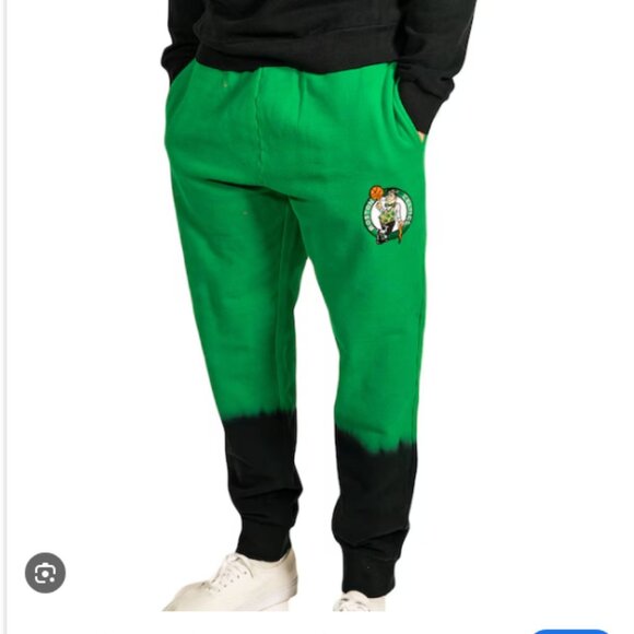 BOSTON CELTICS Joggers Sweatpants Sweats Men Green Logo Size Medium - Picture 1 of 6